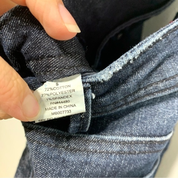 Tinseltown Overalls Dark Wash Blue Jeans Jumpsuit Skinny Leg Womens size Small - Picture 6 of 8